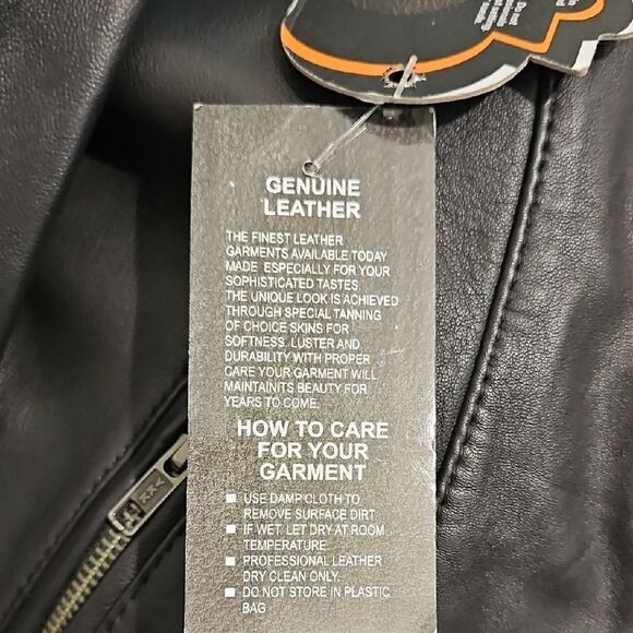 Daniel smart Black Leather Jacket 2XL - Picture 8 of 9